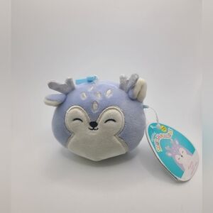 Squishmallows FARRYN The Fawn 3.5" Clip, Baby Blue Deer Sassy Squad NWT